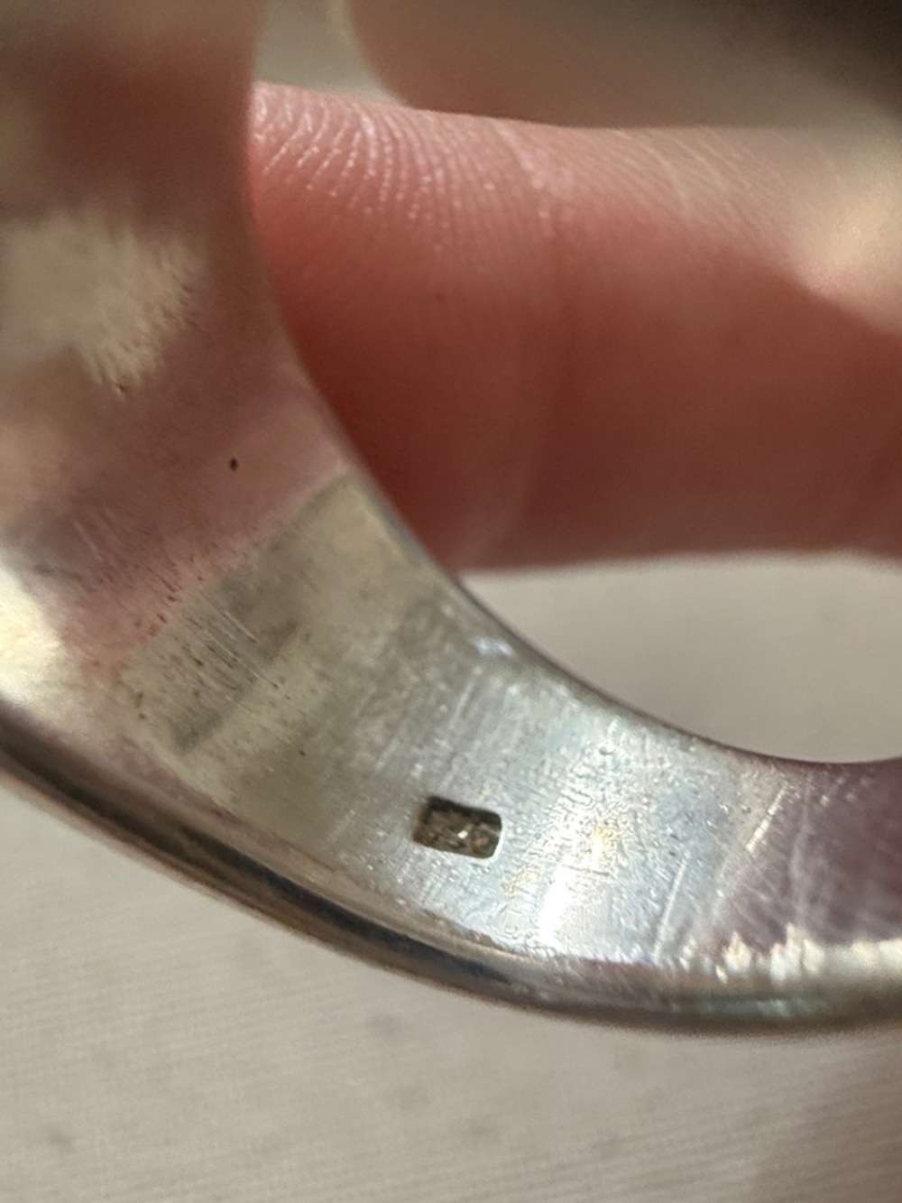 Sterling Silver 925 Multicolor Inlay Band Ring size 5.75 - Picture 8 of 11